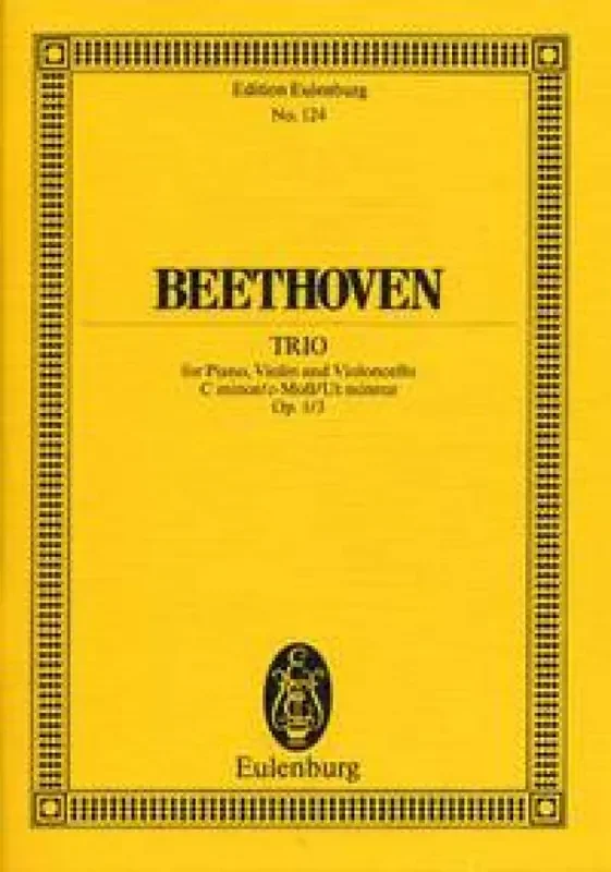 Ludwig van Beethoven Piano Trio No. 3 C Minor Op. 1 Nr. 3 Klaviertrio