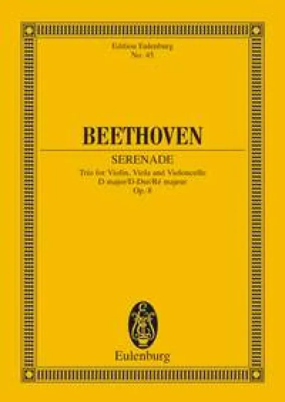 Ludwig van Beethoven String Trio In D Major Op. 8 Streichtrio