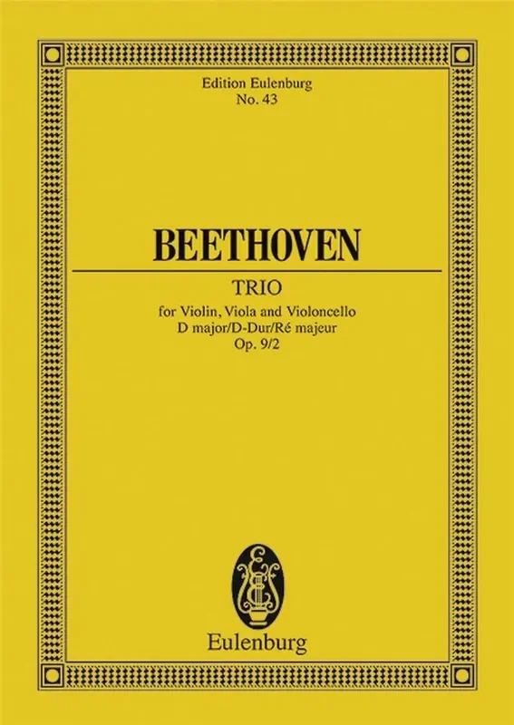 Ludwig van Beethoven String Trio In D Major Op. 9 Nr. 2 Streichtrio