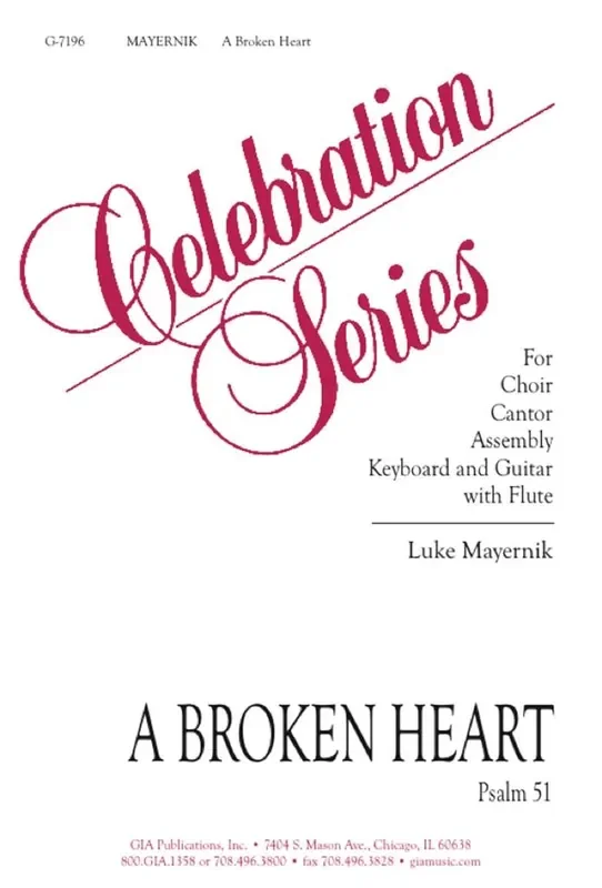 Luke Mayernik A Broken Heart – Instrument part Gemischter Chor mit Klavier/Orgel