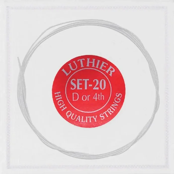 Luthier D-4-snaar, silverplated nylon, L-20 series, medium tension