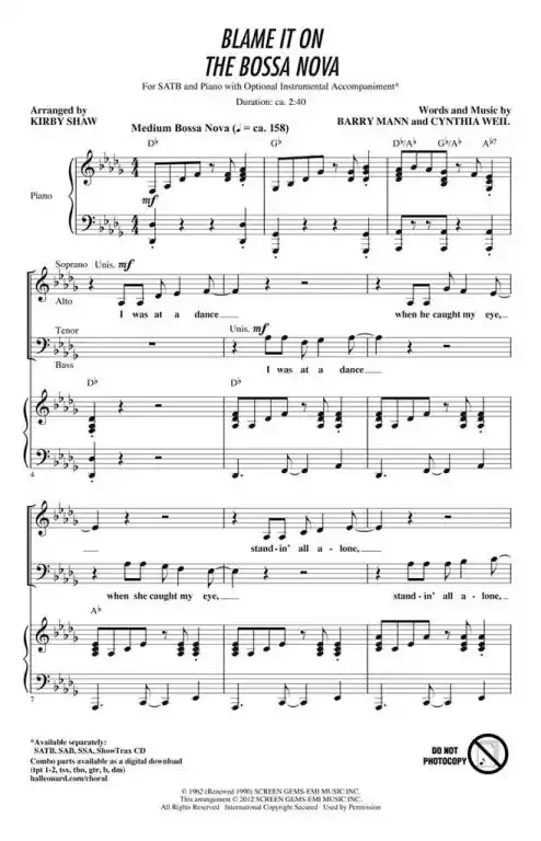 Mann, Barry Blame It on the Bossa Nova