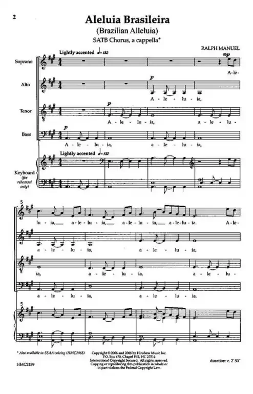 Manuel, Ralph Brazilian Alleluia (Aleluia Brasileira)