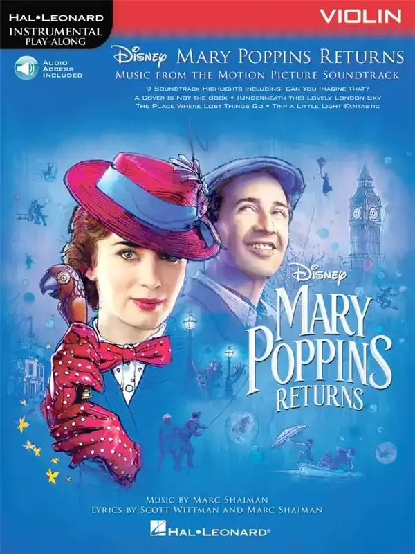 Marc Shaiman Mary Poppins Returns for Violin Violine Solo