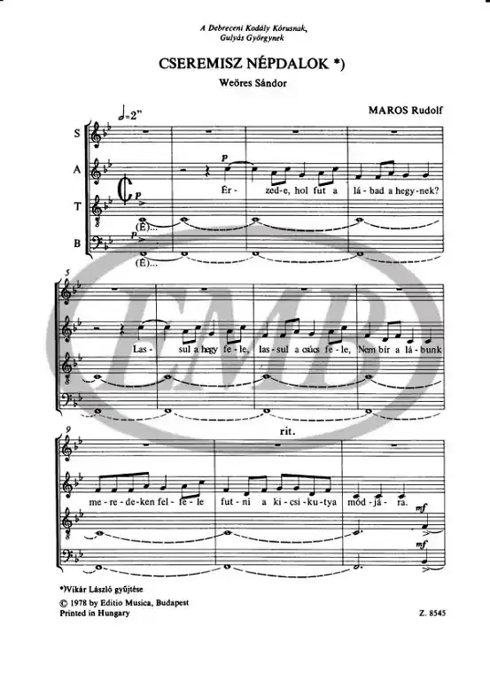 Maros Rudolf Tcheremiss Folksongs