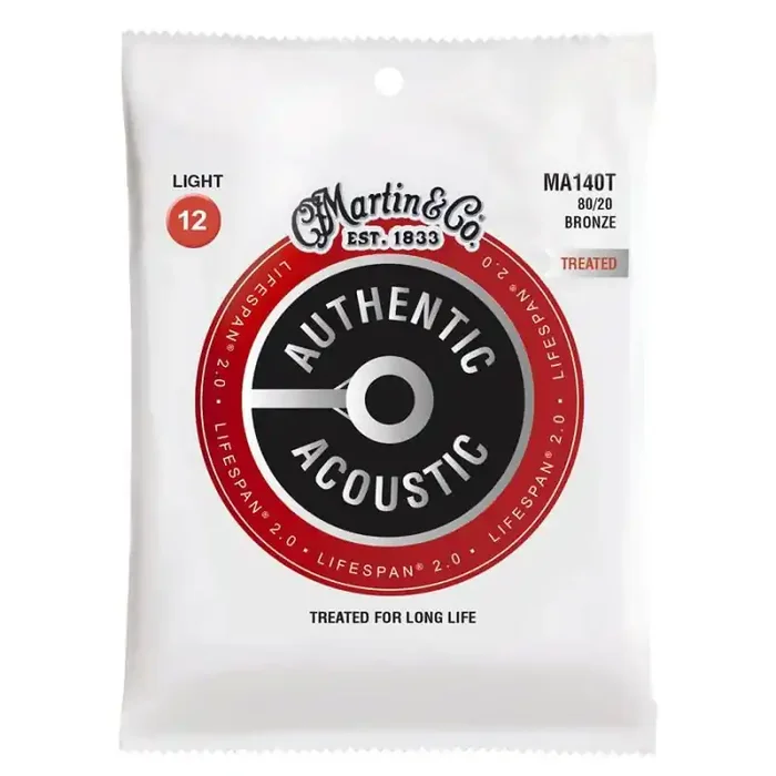 Martin Authentic Acoustic Lifespan 2 string set 80/20 bronze, light