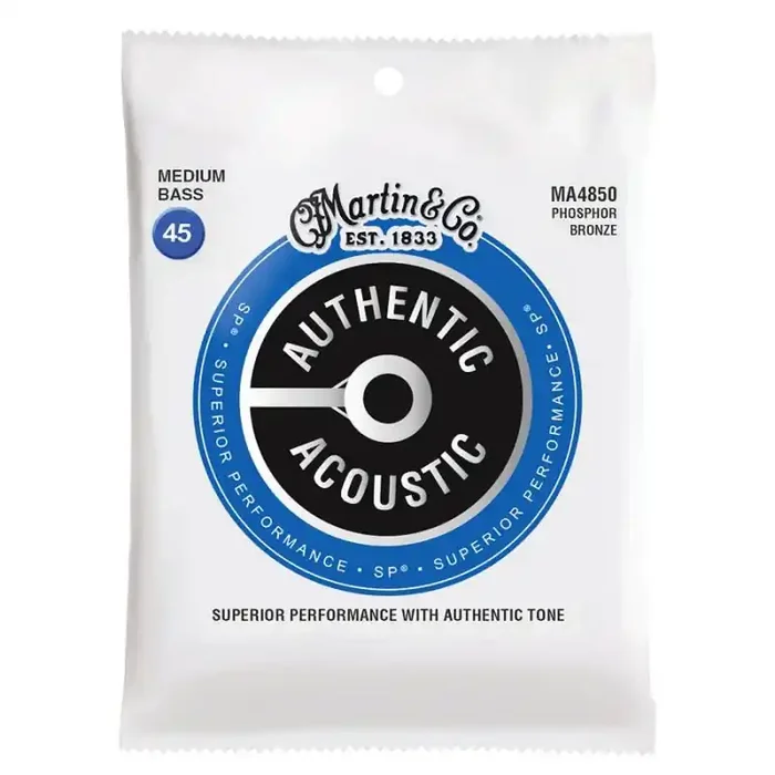 Martin Authentic Acoustic SP Bass string set, 92/8 phosphor bronze, medium, 045-065-085-105