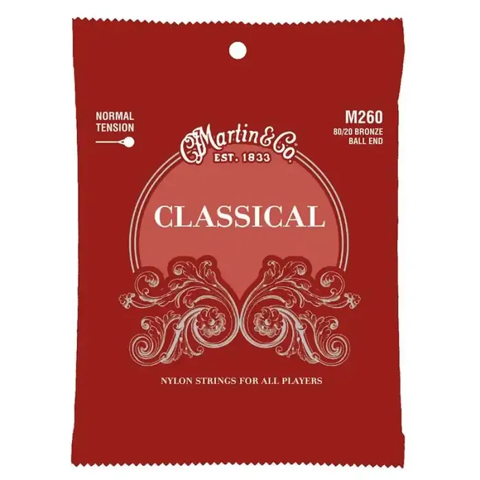 Martin Classical string set bronze wound & clear nylon, 028-032-040-030-035-043, ball end