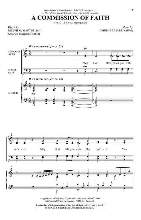 Martin, Joseph M. A Commission of Faith