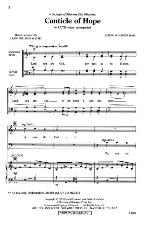 Martin, Joseph M. Canticle of Hope