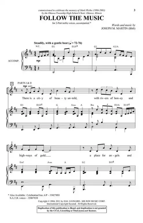 Martin, Joseph M. Follow the Music