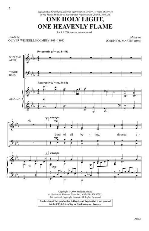 Martin, Joseph M. One Holy Light, One Heavenly Flame