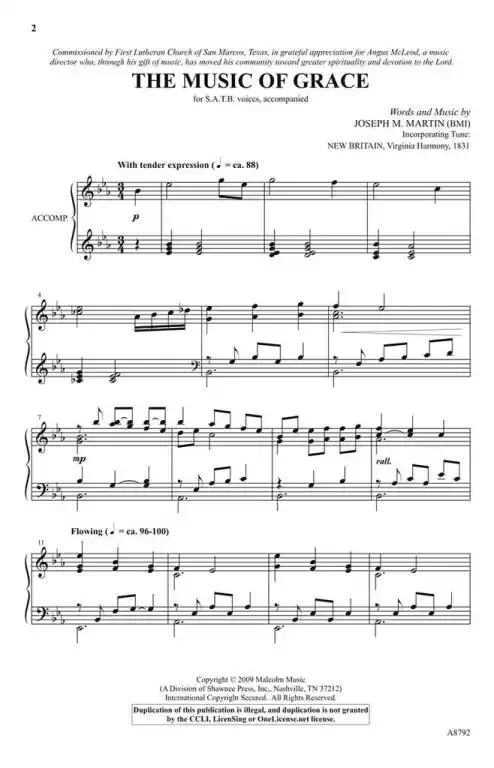 Martin, Joseph M. The Music of Grace