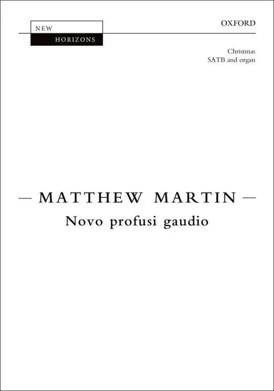 Martin, Matthew Novo profusi gaudio