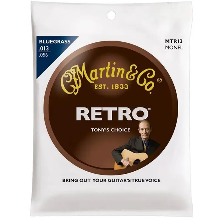 Martin Retro Acoustic string set monel wound, Tony Rice signature, 013-016-026-034-044-056