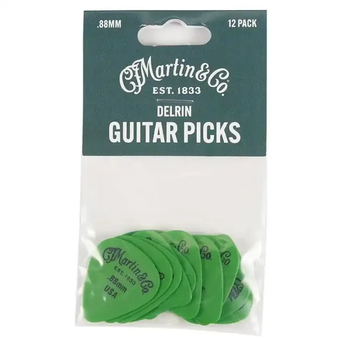Martin SPA pick pack Delrin picks 12-pcs, 0.88mm green