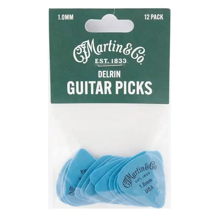 Martin SPA pick pack Delrin picks 12-pcs, 1.00 mm blue