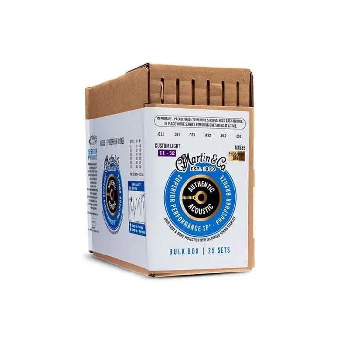 Martin Superior Performance SP PB BULK – 25 string sets phosphor bronze, custom light 011-015-023-032-042-052
