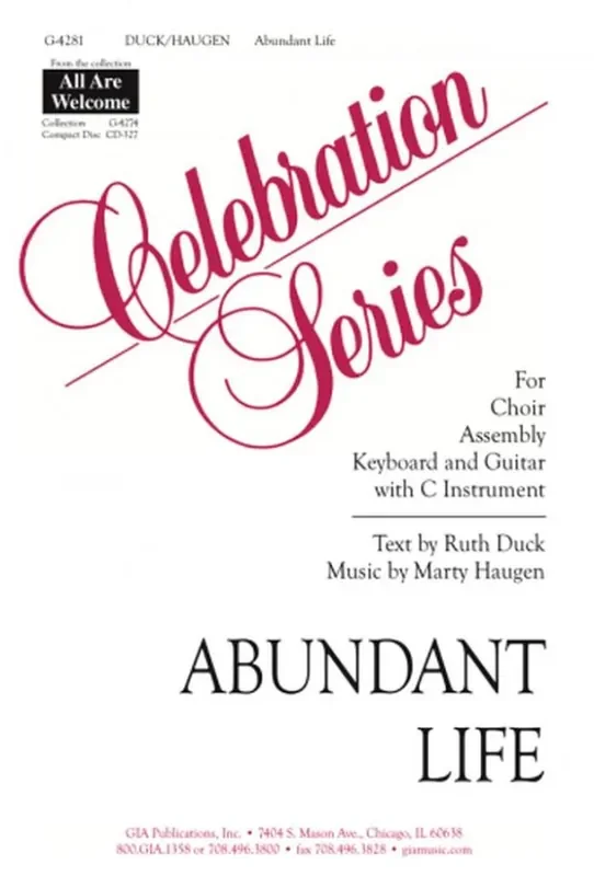 Marty Haugen Abundant Life Gemischter Chor mit Klavier/Orgel