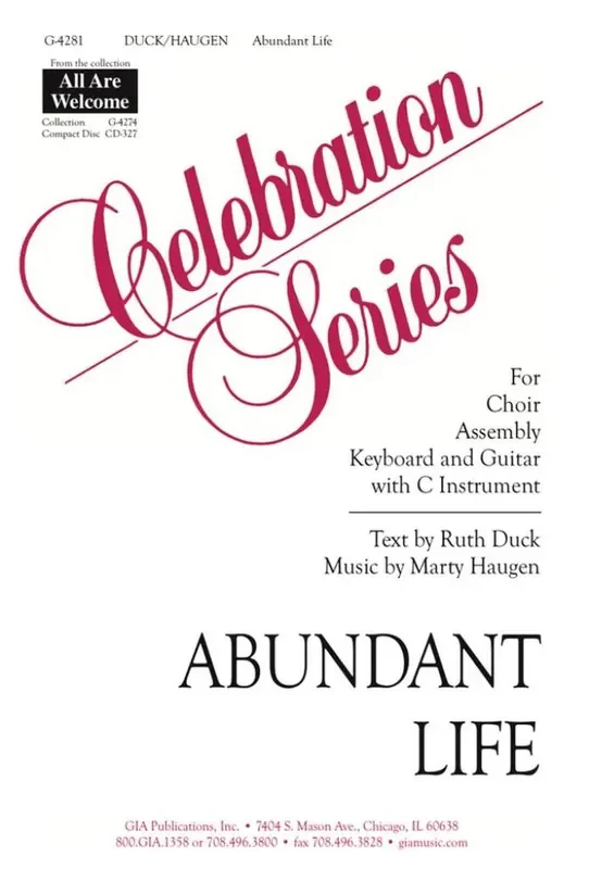 Marty Haugen Abundant Life Gemischter Chor mit Klavier/Orgel