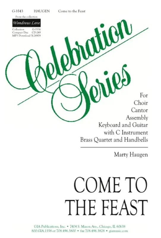Marty Haugen Come to the Feast Gemischter Chor mit Begleitung