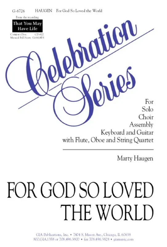 Marty Haugen For God So Loved the World – Instrument Parts Gemischter Chor mit Begleitung