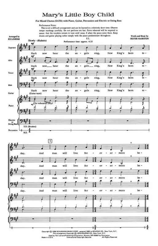 Mary‘s Little Boy Child