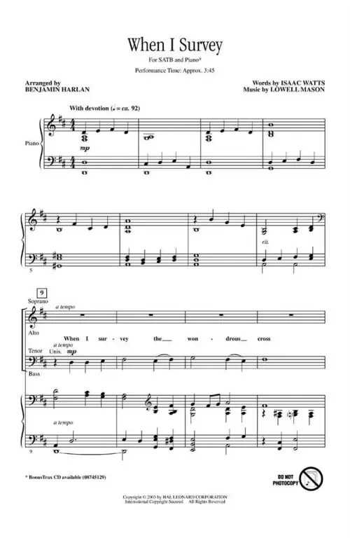 Mason, Lowell When I Survey