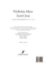 Maw, Nicholas Swete Jesu. SATB unaccompanied