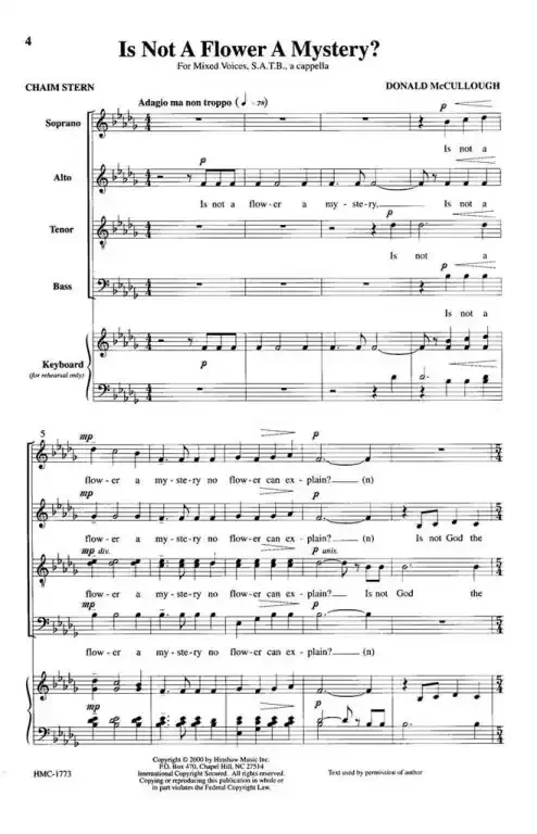 McCullough, Donald Is Not A Flower A Mystery?