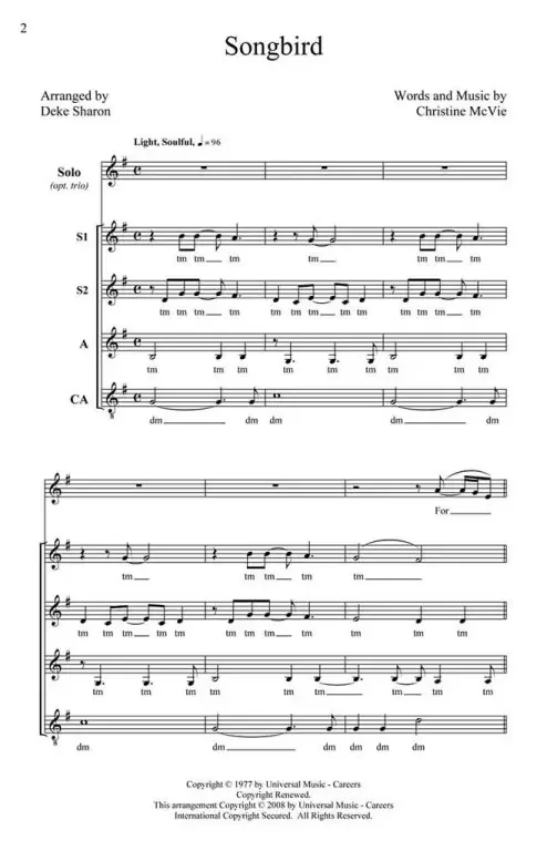 McVie, Christine Songbird