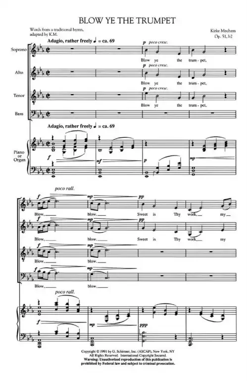 Mechem, Kirke Blow Ye the Trumpet