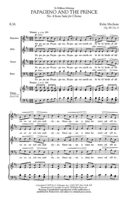 Mechem, Kirke Papageno and the Prince