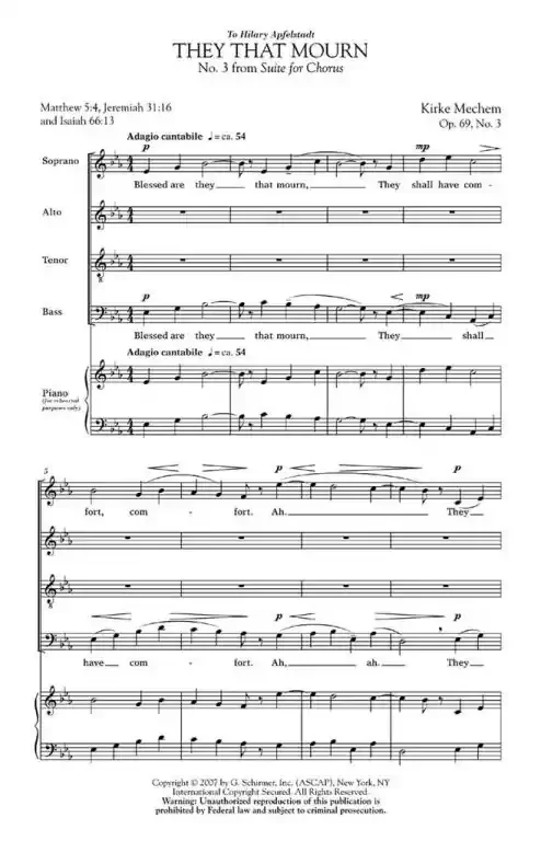 Mechem, Kirke They That Mourn (Requiem)