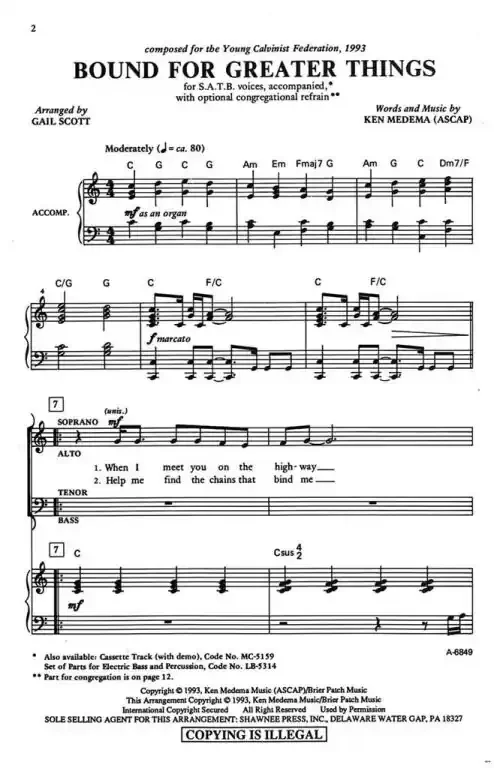 Medema, Ken Bound for Greater Things