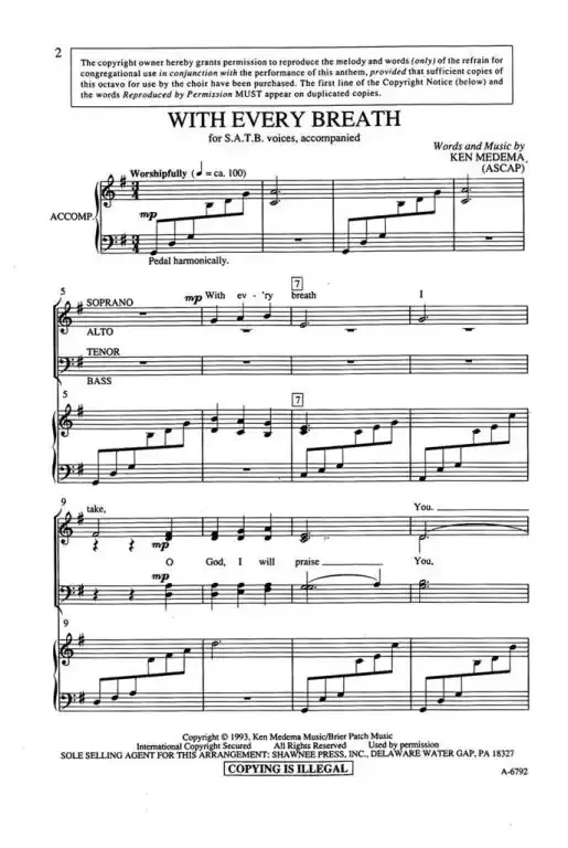 Medema, Ken With Every Breath