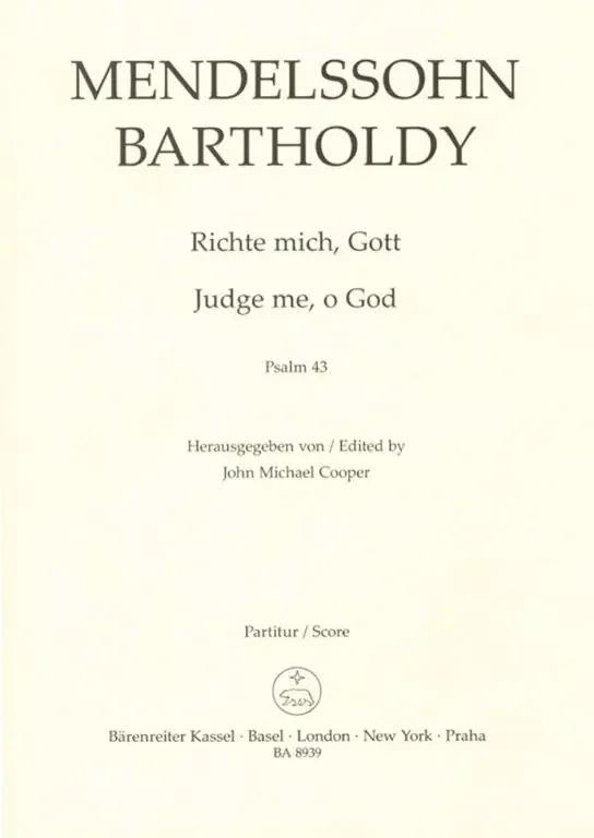 Mendelssohn-Bartholdy, Felix Judge me, O God