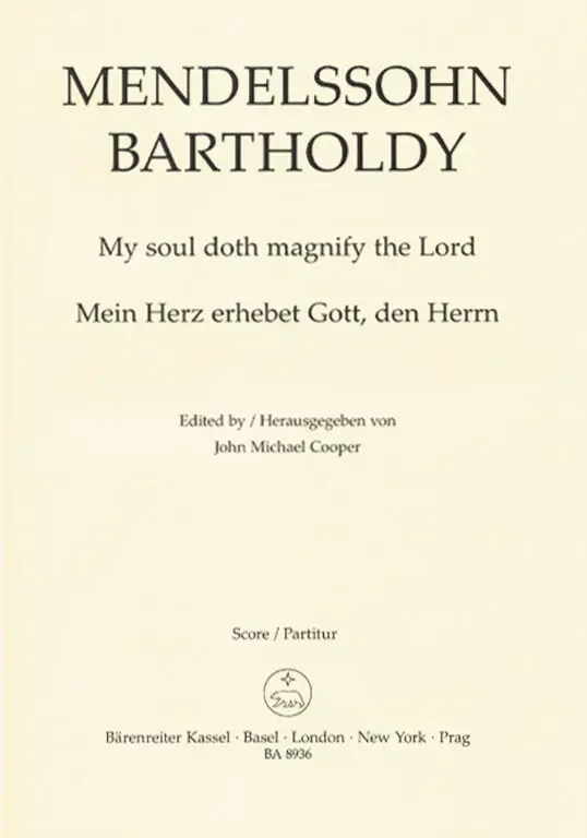 Mendelssohn-Bartholdy, Felix My soul doth magnify the Lord
