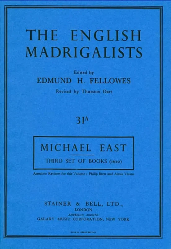 Michael East Third Set Of Books Gemischter Chor mit Begleitung