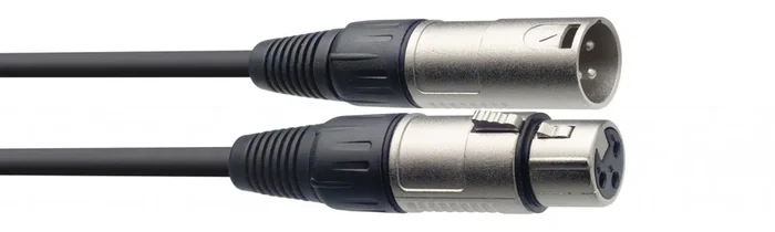Mikrofonkabel 3.0m schwarz, XLR/XLR, Stagg SMC3