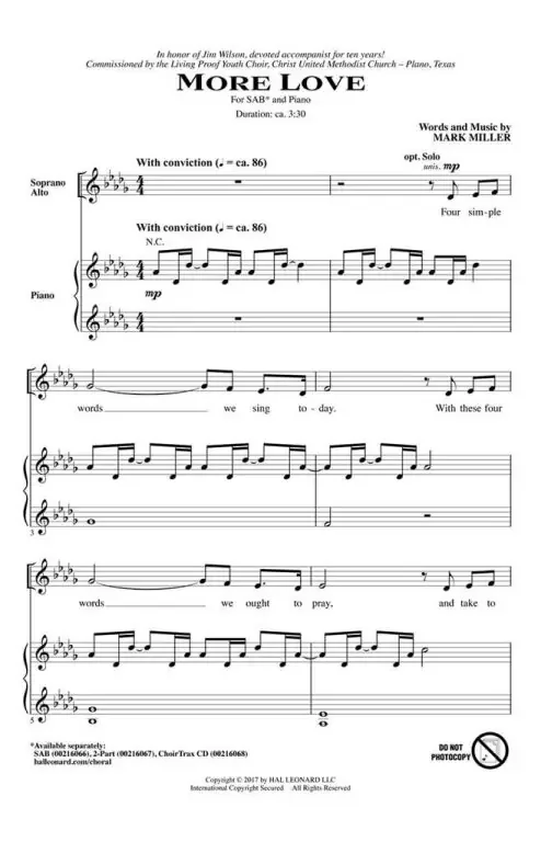 Miller, Mark A. More Love