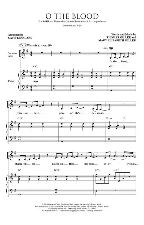 Miller, Mary Elizabeth O the Blood