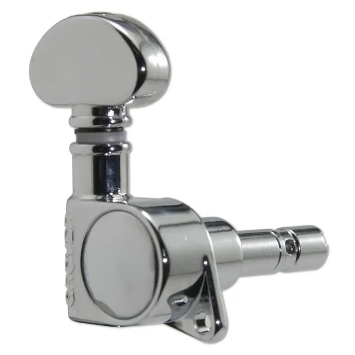Mini Locking Rotomatics Guitar Machine Heads, Chrome / 6-in-Line, Lefthand (Right / Treble Side)
