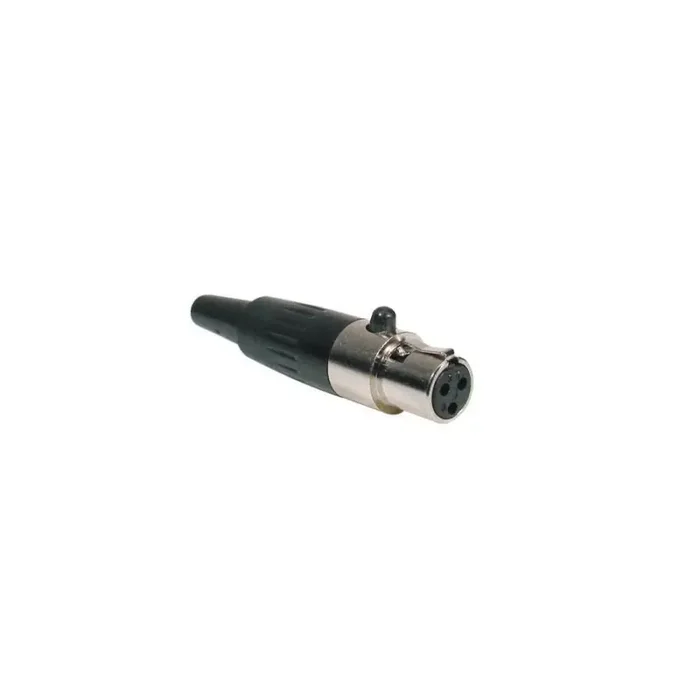 Mini xlr plug, female, 3-polig, nikkel