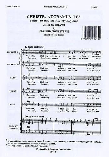 Monteverdi, Claudio Christe Adoramus