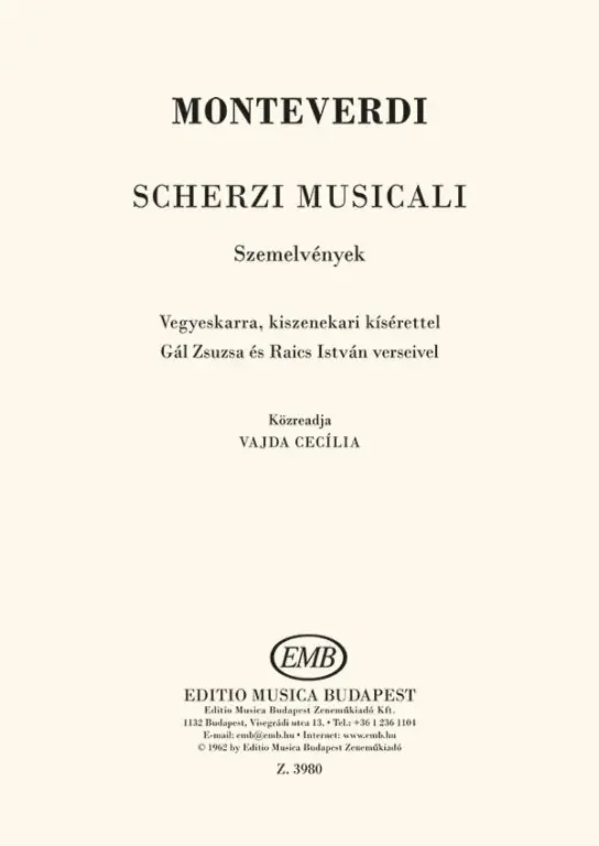 Monteverdi, Claudio Scherzi musicali