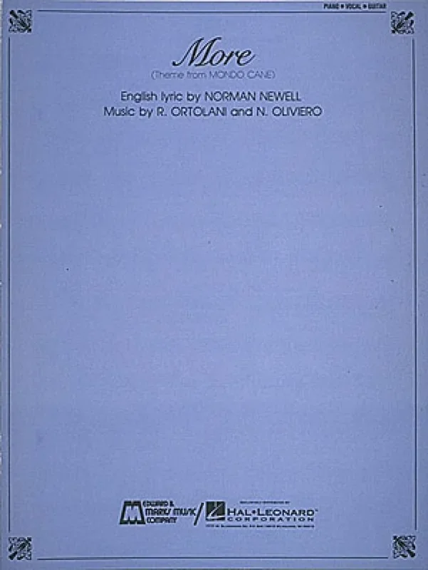 More – Theme From Mondo Cane Klavier, Gesang, Gitarre (Songbooks)