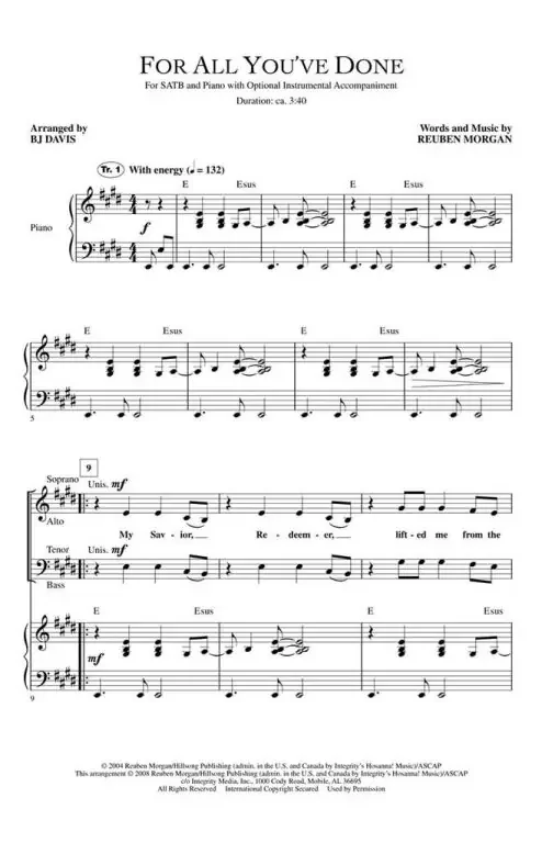 Morgan, Reuben For All You‘ve Done