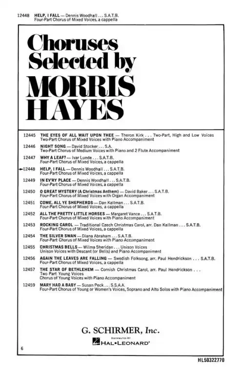 Morley, Thomas Help I Fall