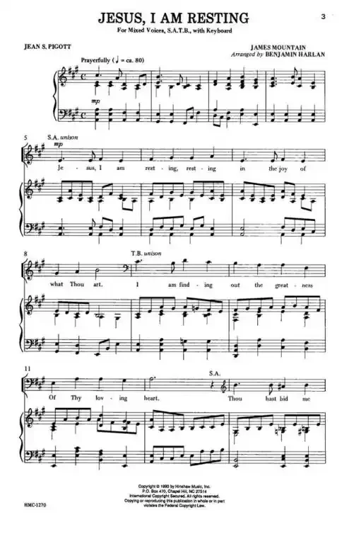 Mountain, James Jesus, I Am Resting